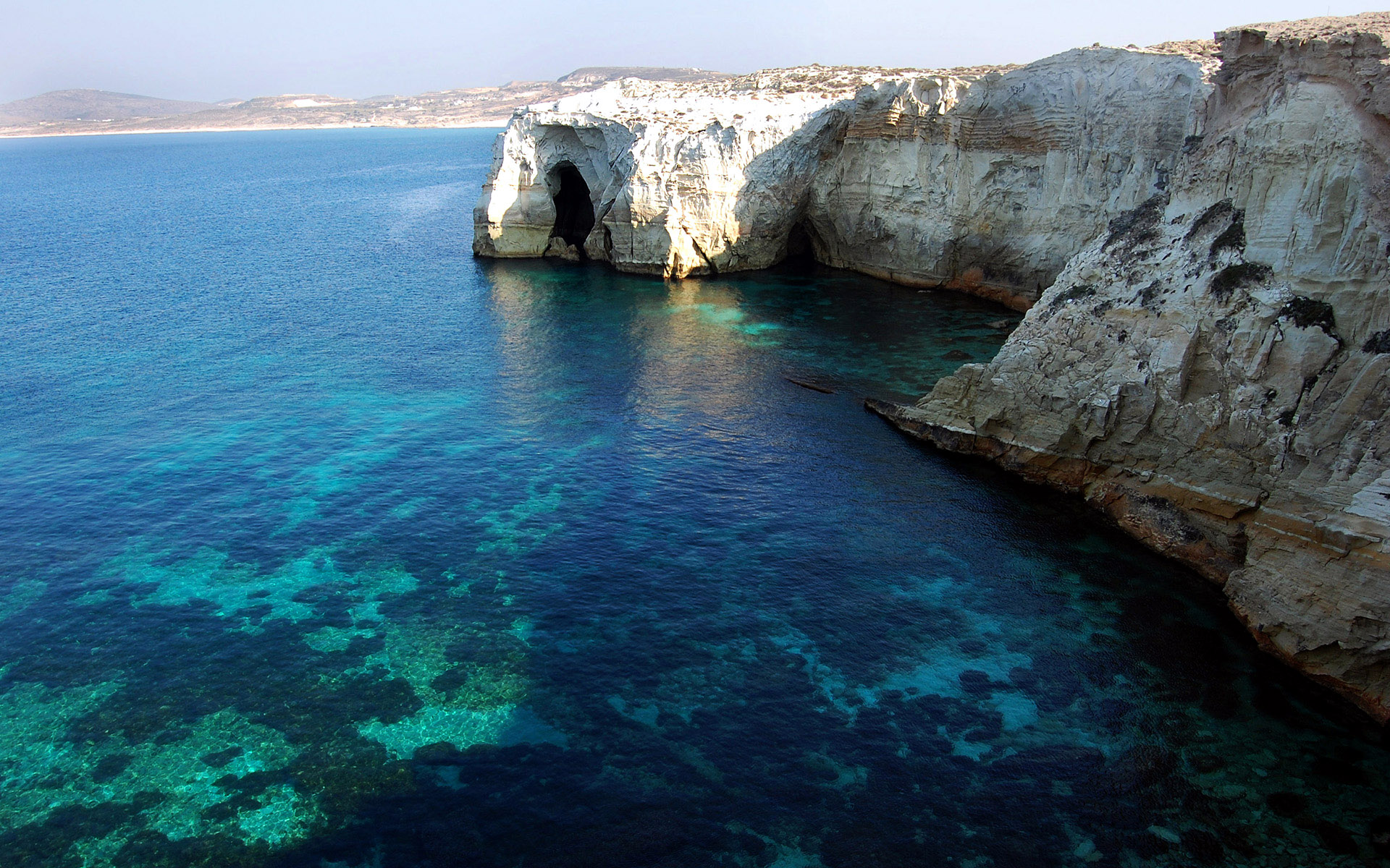 Sarakiniko Milos Island Greece Best Background Full HD1920x1080p, 1280x720p, - HD Wallpapers Backgrounds Desktop, iphone & Android Free Download